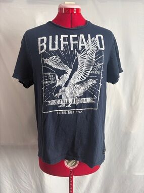 Buffalo David Bitton Navy Blue Graphic Eagle Tee